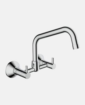 Sink Mixer with EXT Swinging Spout And Wall Flange (Wall Mounted)