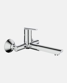 Single Lever Bath Tub Filler with 250mm Extended Spout And Wall Flange
