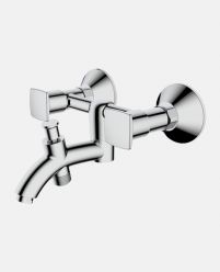 Wall Mixer with Hand Shower Arrangement And Wall Flange