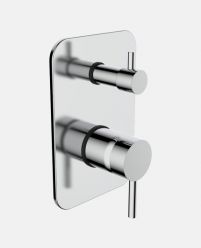 Single Lever Concealed Shower Mixer with 4 Outlet Diverter Exposed Part Kit 