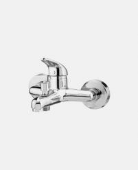 Single Lever Wall Mixer With Telephonic Shower Arrangements And Wall Flange