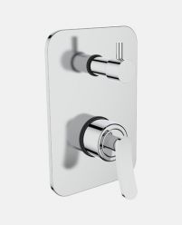 Single Lever Concealed Shower Mixer with 4 Outlet Diverter Exposed Part Kit